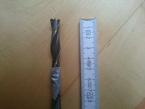 Holz bohren tiefe mit Klebeband